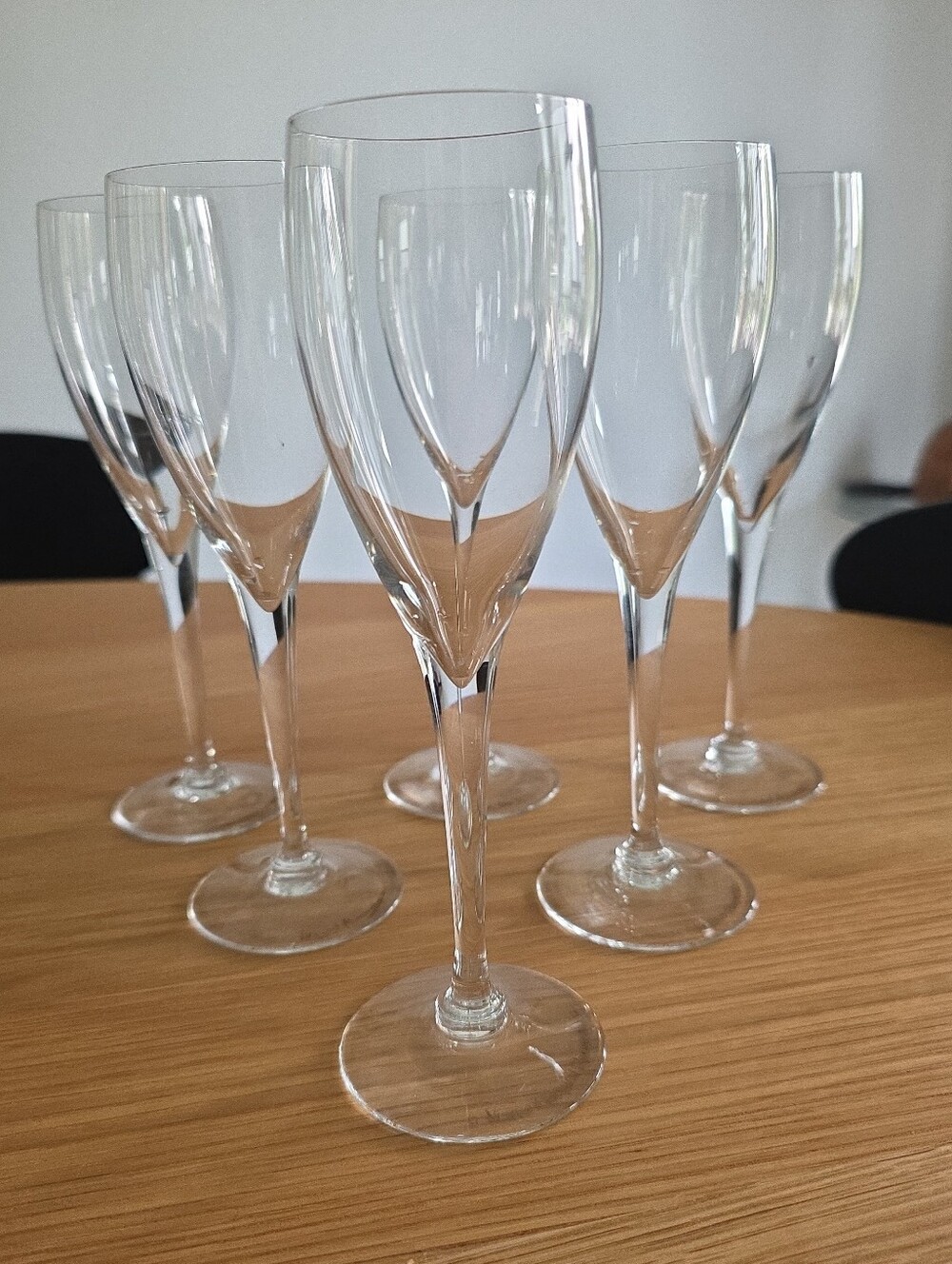 6 Veuve Clicquot Champagne Glasses